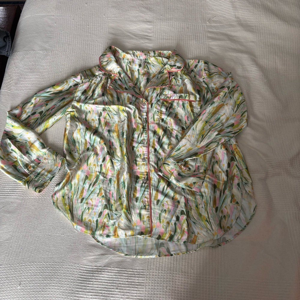 Anthropologie Colorful Print Blouse